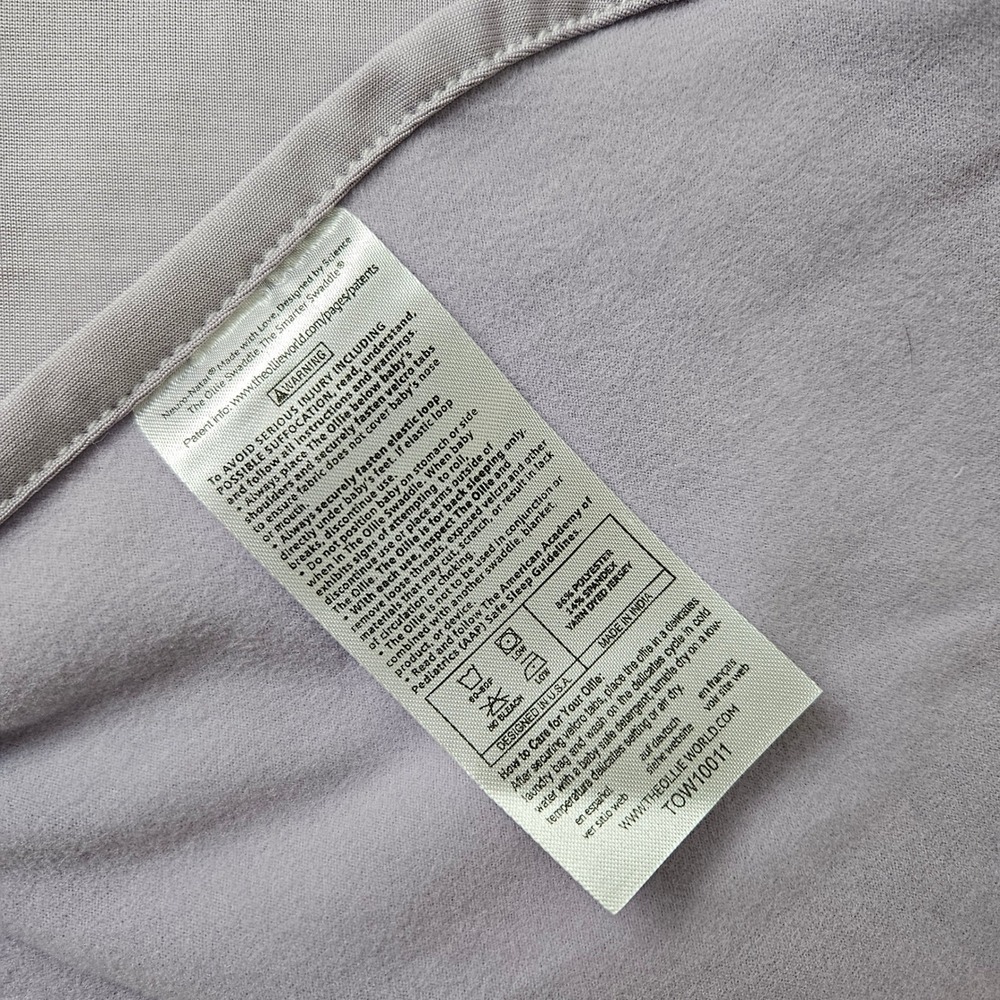 The Ollie Swaddle Lavender Adjustable Newborn Baby Infant Wrap - Picture 7 of 9